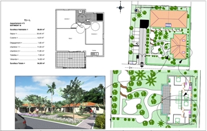 t3 à la vente -   97240  LE FRANCOIS, surface 59 m2 vente t3 - UBI423055156